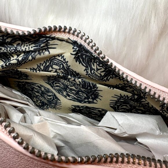 NEW Ed Hardy Shoulder Bag Pink Love Kills Slowly Sequin Red Heart - Picture 6 of 6